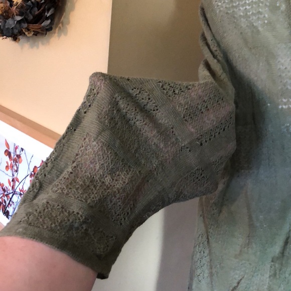 SEMPLICE size XL Linen Open-Weave Sweater Duster - Picture 5 of 16